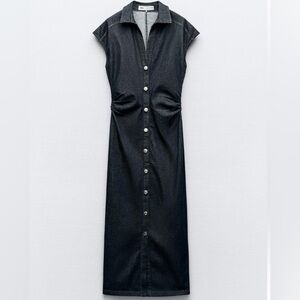 Zara Denim Button-Down Dress
